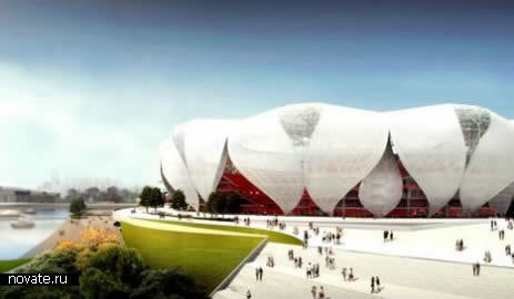 Стадион-лотос Hangzhou Sports Park в Гуанчжоу