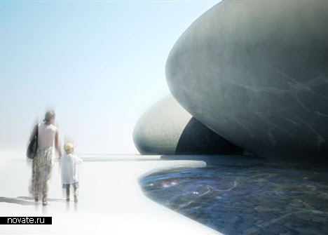 Проект Батумского аквариума от Henning Larsen Architects. Сокрытое в камнях
