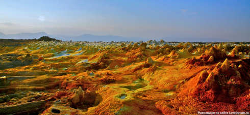 Вулкан Даллол в пустыни Эфиопии